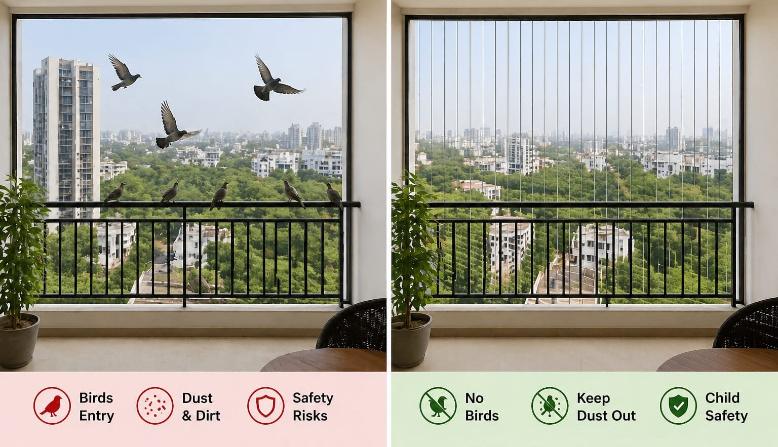 Invisible Grill Before After Chennai